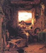 Mulready, William Interior of an English Cottage (mk25) china oil painting artist